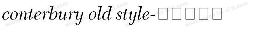 conterbury old style字体转换